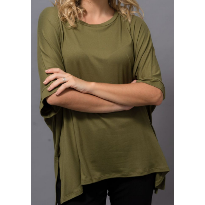 Remera manga corta, escote redondo