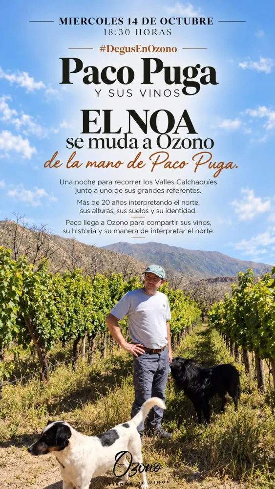 Miercoles 14/10 #DegusEnOzono Pago Puga y sus Vinos