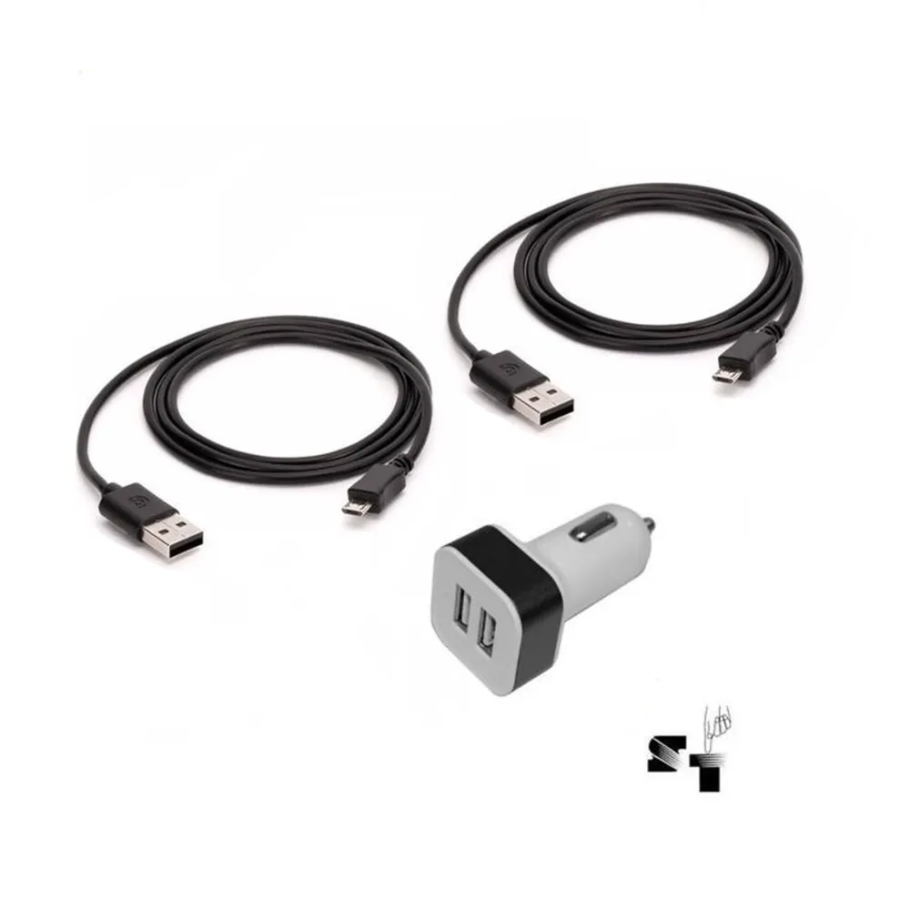 Cargador doble de auto para Handies Motorola Talkabout Micro USB