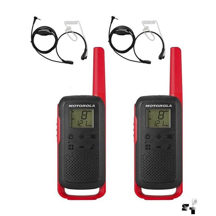 Par de Handies Motorola T210 + Laringófonos