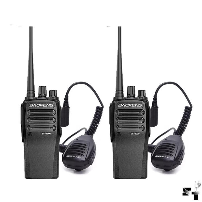 Par de Handies Baofeng BF-1909 Uhf + Mic. de Palma