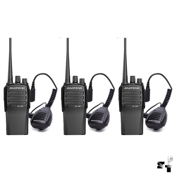 Trio de Handies Baofeng BF-1909 Uhf + Mic. de Palma