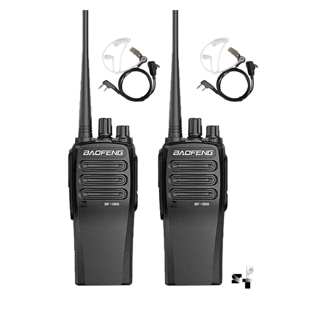 Par de Handies Baofeng BF-1909 10W + 2 Auriculares JH-801
